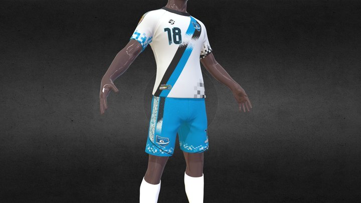 DRAGO FC UNIFORME BLANCO 2024 3D Model