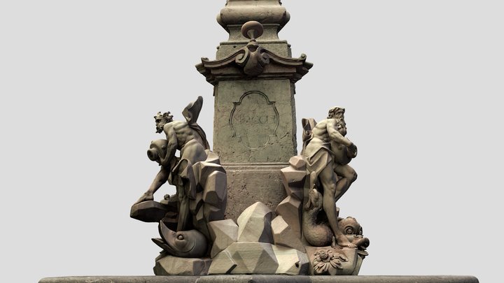 Fountain of the Three Carniolan Rivers 4K 3D Model