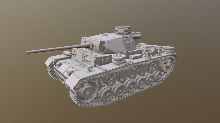 Panzer 3 Ausf.L High Res 3D Model