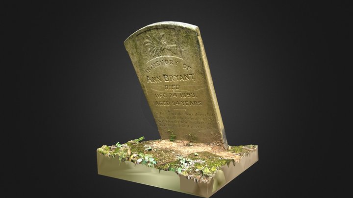 Headstone of Ann Bryant 3D Model