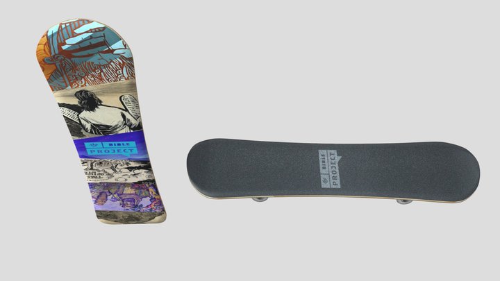 Bible Project Themed Skateboard 3D Model