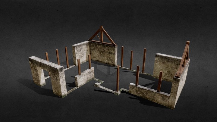 Desroyed House 3 3D Model