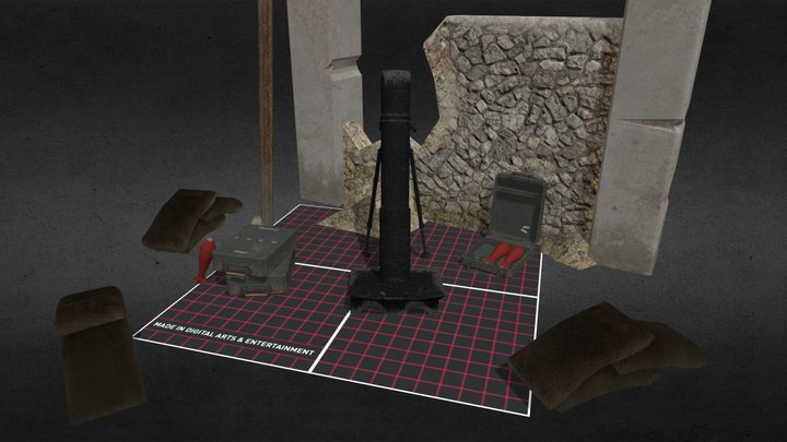 5 props - WW2 Carentan Scene 3D Model