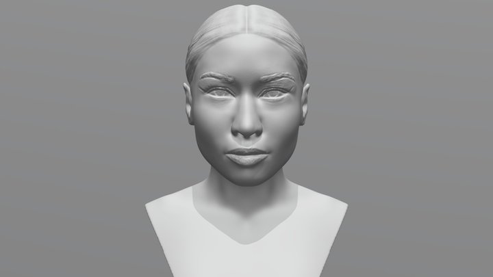 Nicki Minaj bust for 3D printing 3D Model