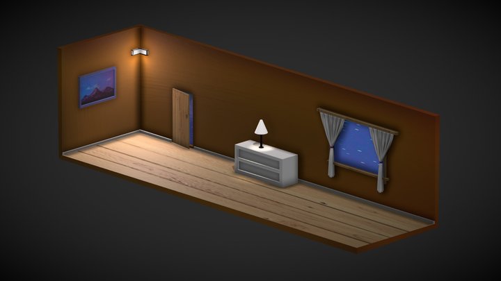 nightsky diorama room 3D Model