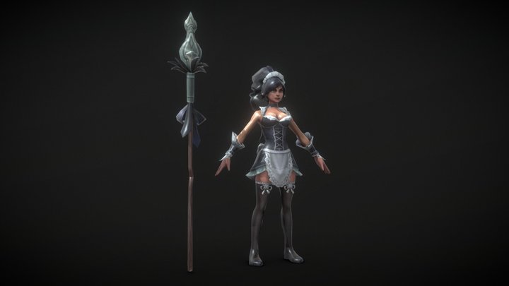 Nidalee (French Maid) - League Of Legends 3D Model