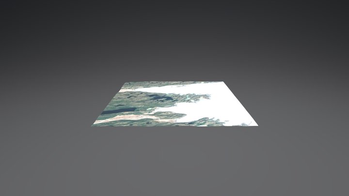 Russell glacier region (map tiler) 3D Model