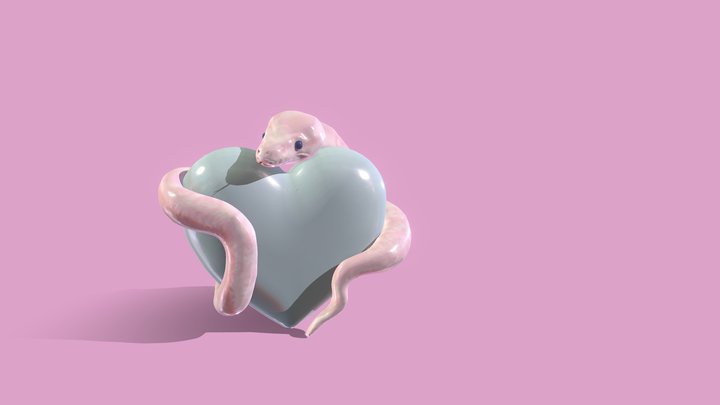 pink python 3D Model