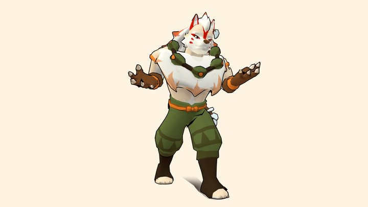 Mittens Posed 3D Model