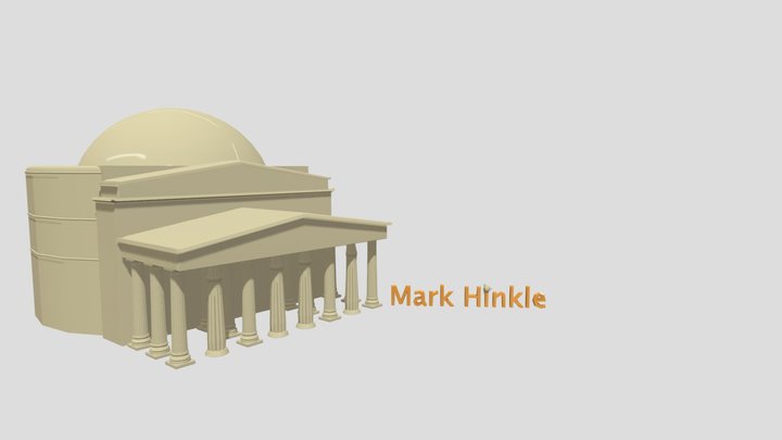 Pantheon Egyptian & Dorric Pillar 3D Model