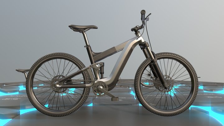 E-Bike Aluminium 3D Model