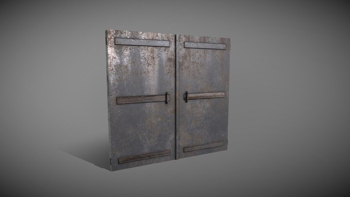 Arkham Detective - Modular Brick Wall Door 3D Model