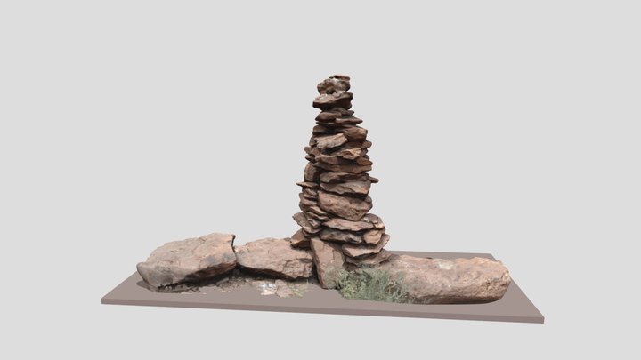 Hito de piedra (altiplano Chileno) 3D Model