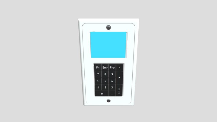 Domotic control panel white 3D Model