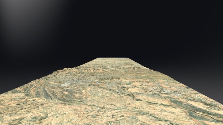 مكة المكرمة الى طريق جدة خريطة التضاريس 3D Model
