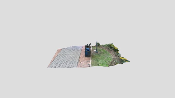Outdoor Trash and Recycling Bins 3D Model