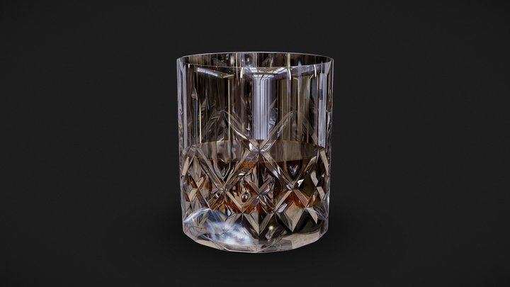 3d single double shot glasses model