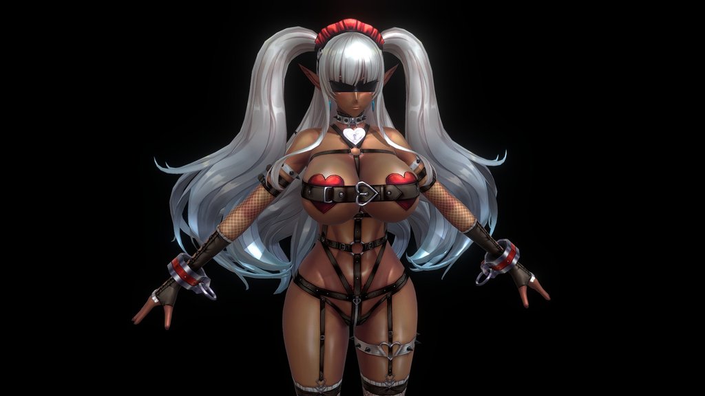 Anime style elf (rigged)