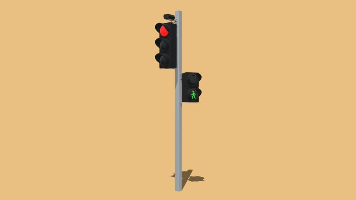 Traffic Light - Free Low Poly – Free 3D Model STL