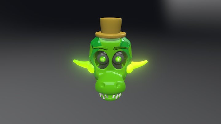Larry the Lizard's Head 3D Model