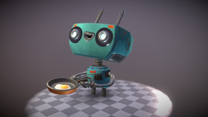 Cute Robot Challenge - The e99-bot! 3D Model