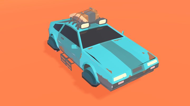DeLorean_LowPoly 3D Model