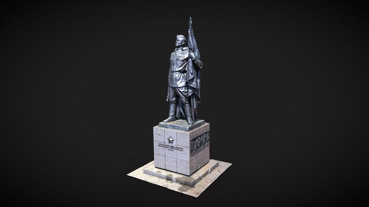 Monument to Soviet Soldier - Ruse, Bulgaria 3D Model