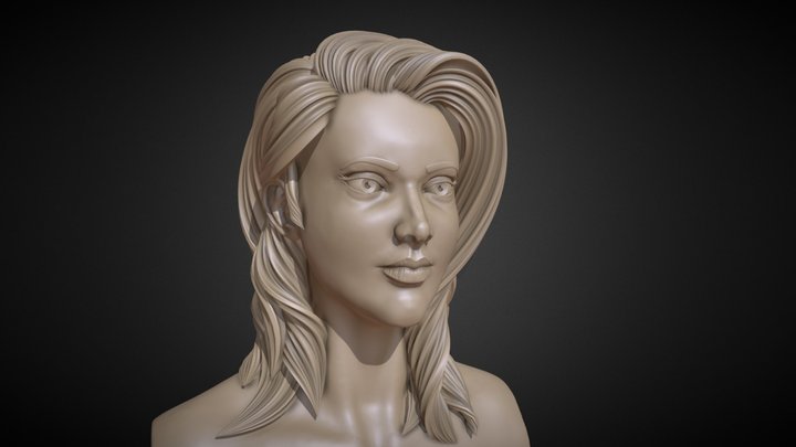 Beautiful Female Bust 3D Model