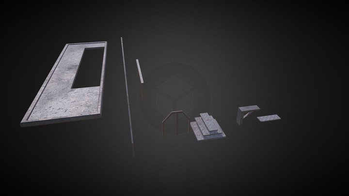 Pack Modular staircase 3D Model