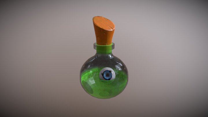 Bottle Of Tonic For Eyes New 3D Model
