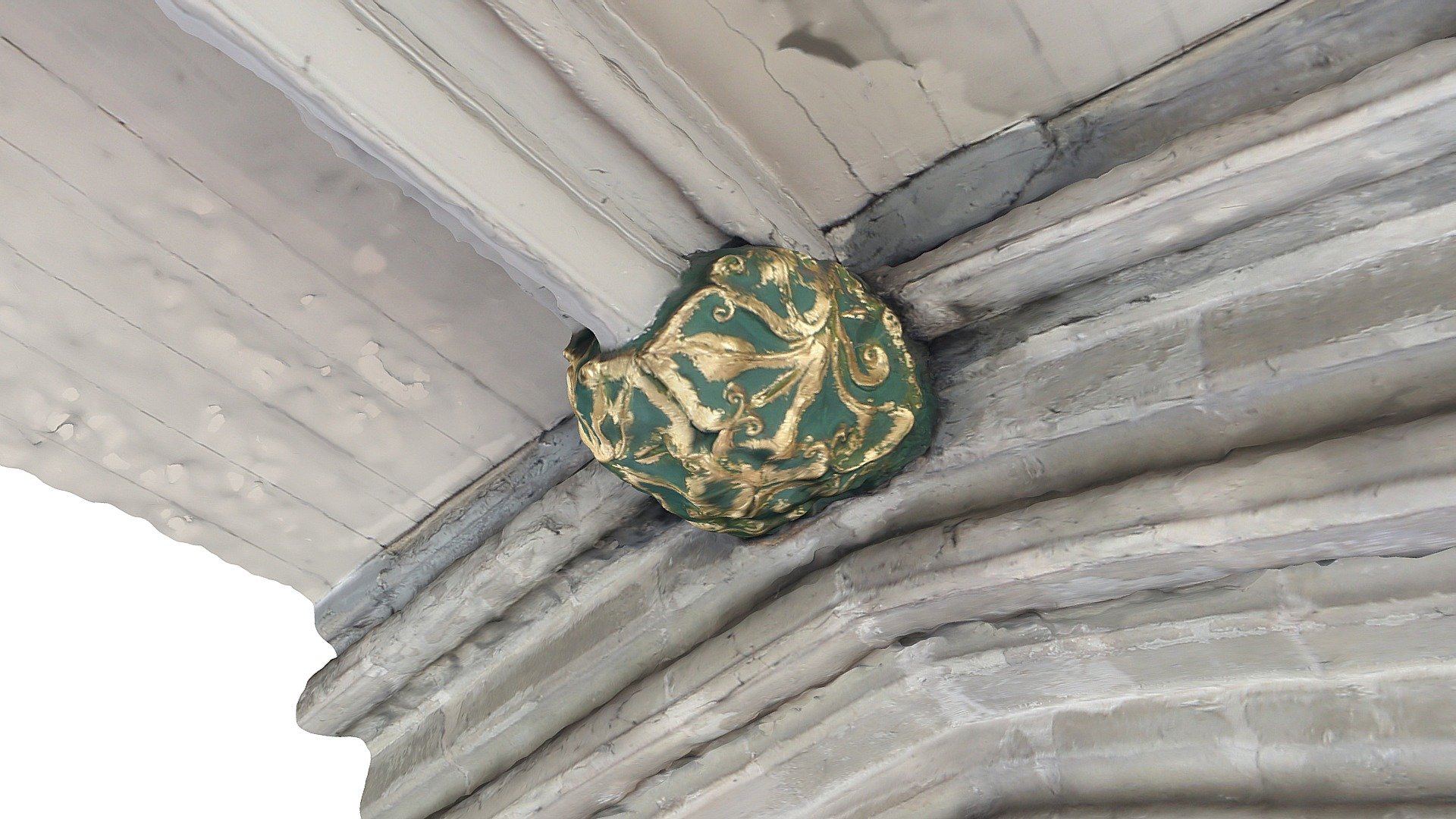 Acanthus-leaf foliate boss C13th* - 3D model by Rochester Cathedral