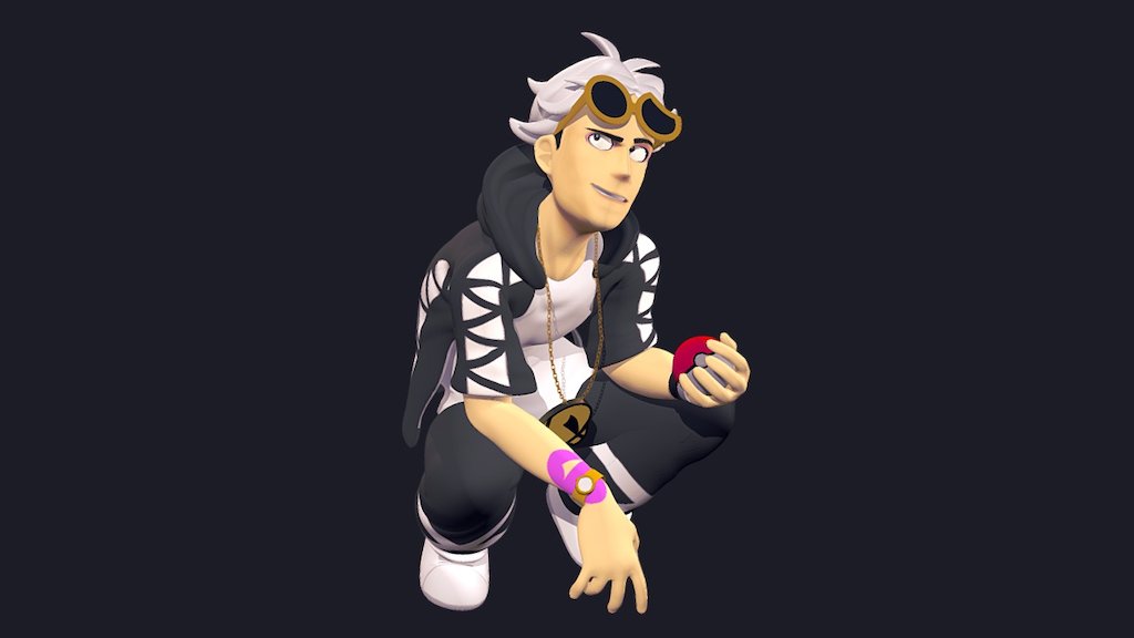 Guzma Glasses from Pokemon for cosplay 3D model 3D printable