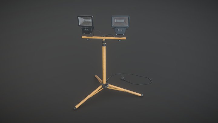 Tripod Worklight 3D Model
