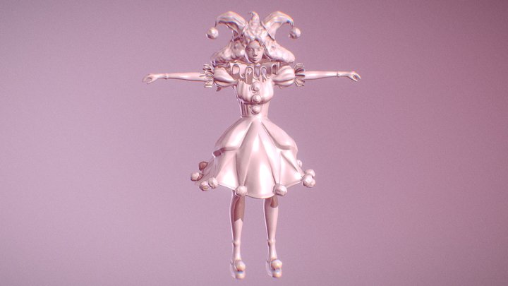GART120 Character Trixy the Jester 3D Model