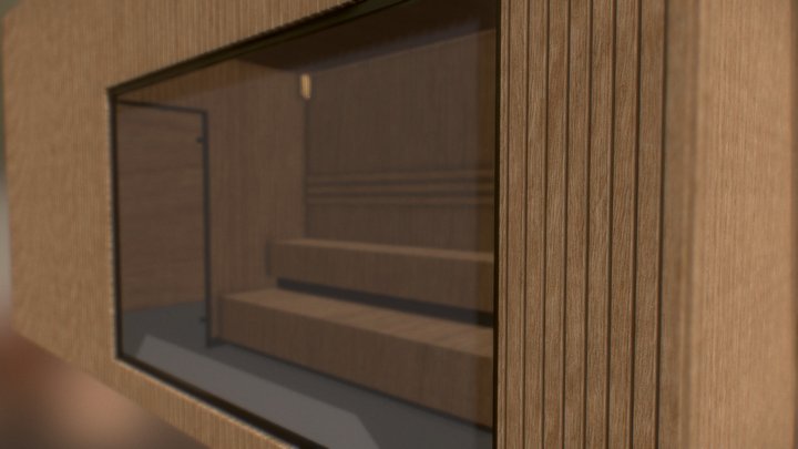 Finnish sauna - with electric heating 3D Model