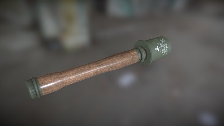M24 Stick Grenade 3D Model