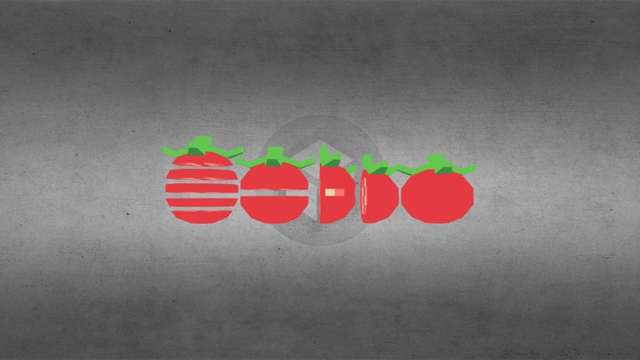 low poly tomato 3D Model
