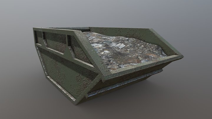 Metal Dumpster Free 3D Model