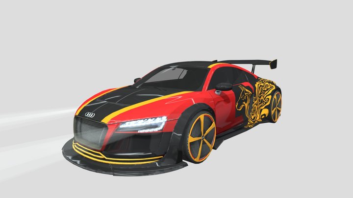audi r8 e-tron special edition – Gratis 3D-model STL