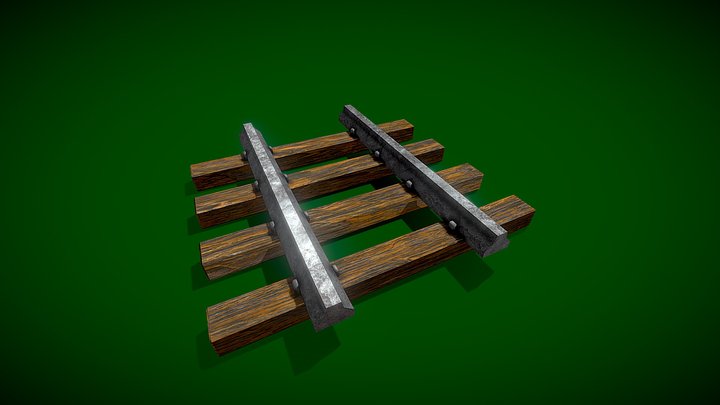 Train Track 1k uv unwrapped modular – Modèle 3D gratuit STL