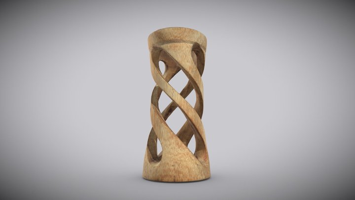 Spiral Wood Core 3D Model