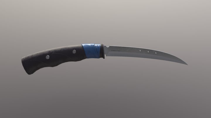 Simple kitchen knife - game ready 3D Model