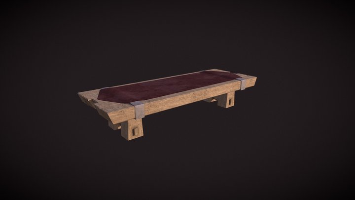 Wooden Table 3D Model