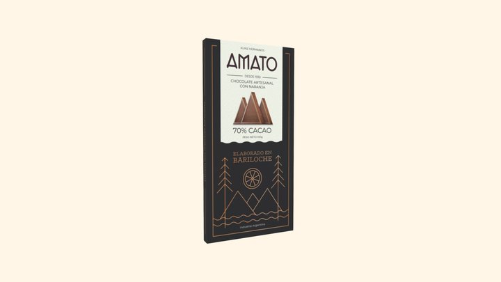 Amato Chocolate - Naranja 3D Model
