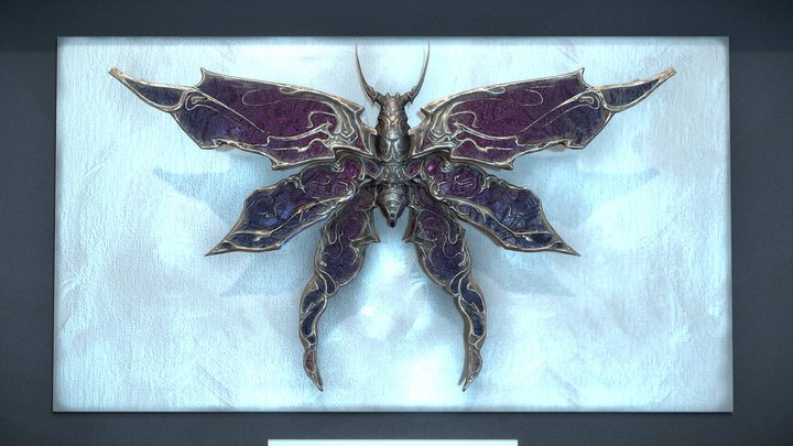Mysterious jewels butterfly 3D Model
