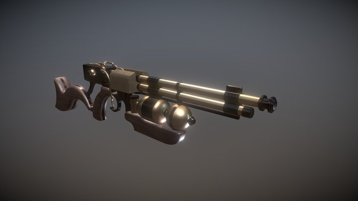 Steampunk Rifle 3D Model
