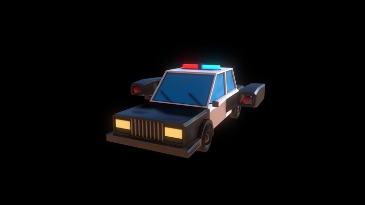 Rocket police car 3D Model