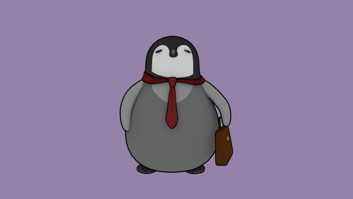 Business Penguin 3D Model