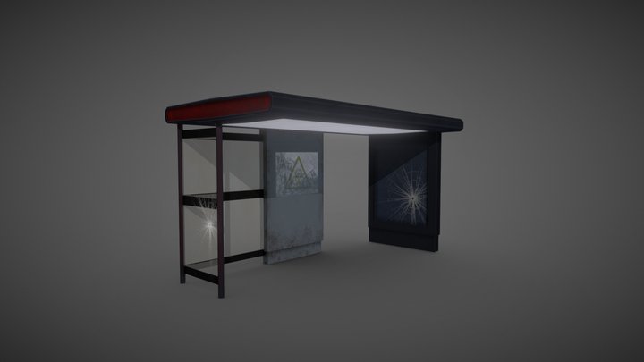 Overgrown Train Station - Shelter 3D Model