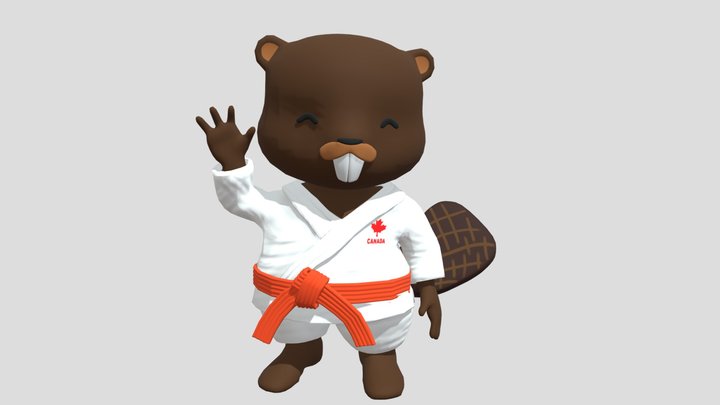 Kan - Judo Canada mascot 3D Model